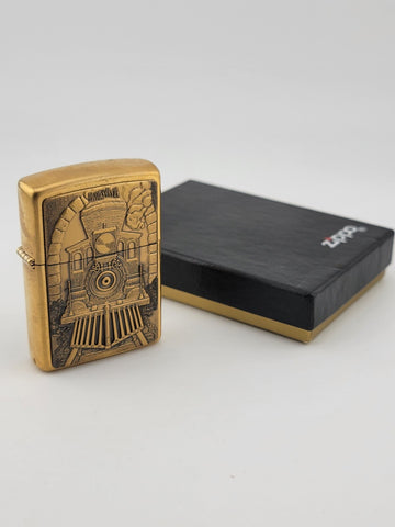 PRIVATE: UNFIRED 1995 SOLID BRASS ZIPPO WIND PROOF LIGHTER GREAT AMERICAN.