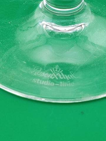 2 Rosenthal Crystal Champagne/ Sherbet glasses, Linie pattern. Minor Knicks.