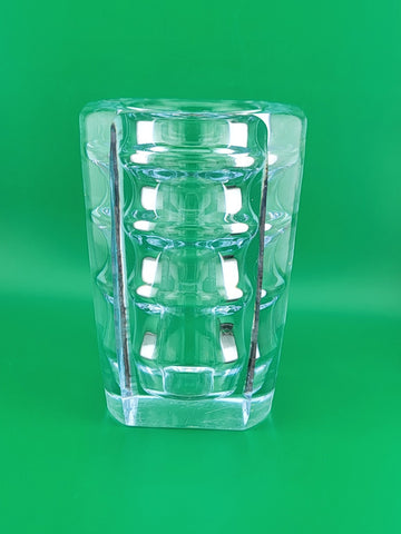 ORREFORS 1930s Edvin Ohrstrom Öhrström RARE Ribbed Optic Glass  Vase, Sweden