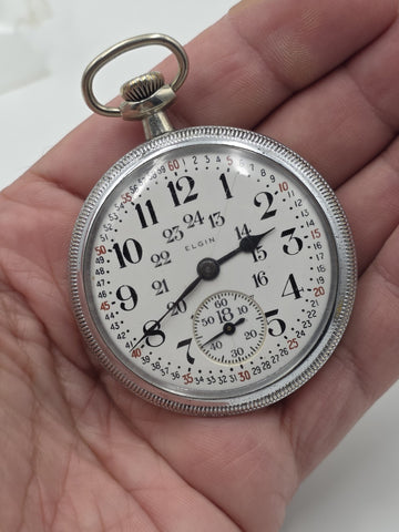 Antique 1892 Elgin Grade 118 17J 18S Pocket Watch Glass Exhibition Back Running