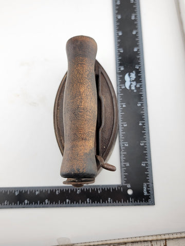 Rare Antique A C Willams Co Sad Irons with detachable handle. Complete Iron.