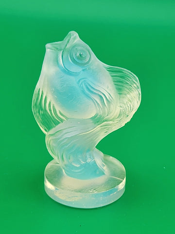 Set Of 3 SABINO Poisson Capelan Fish Opalescent Glass Art Deco Stamped Koi Fish