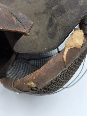 Rare One Of A Kind Antique Late 1800s Wire And Leather Fencing Mask