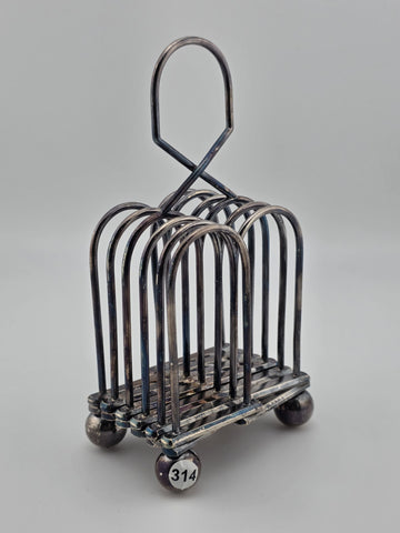 Antique Silver Plated Victorian Toast Rack Thomas White Sheffield England C1880