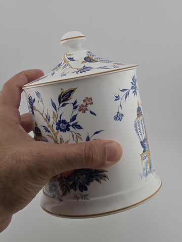 Antique Crown Staffordshire Sugar Dish Mustard Pot Rare Pattern. VG Condition