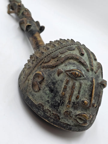 Rare Authentic Ashanti African Bronze Unity Cup Fertility Family Tribe Sculpture