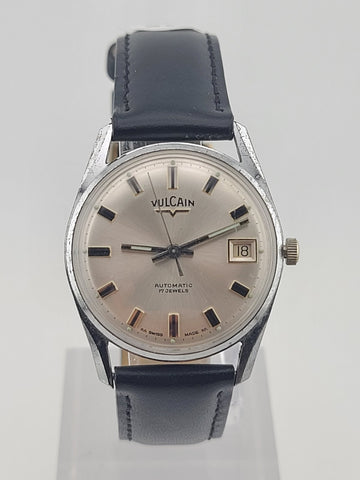 Vintage 1960's Vulcain Men's Automatic Calendar 17J Swiss Made Watch. Working.