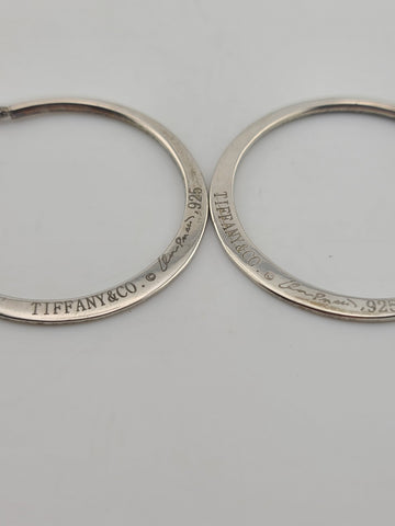 Rare Authentic Vintage TIFFANY & CO. STERLING SILVER ELSA PERETTI HOOP EARRINGS