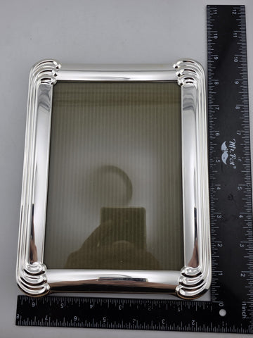 New Vintage 5x7 Dioni Italy Picture Frame Silver Plate Wood Frame 1970’s 80’s.