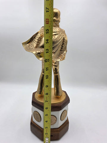 RARE EMPTY NEWM CCORMICK ELVIS PRESLEY 50TH BIRTHDAY XL 18" DECANTER MUSIC BOX