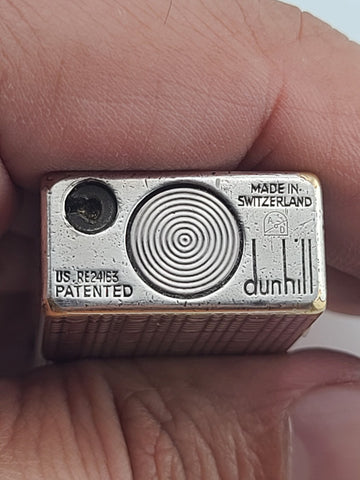 Vintage Dunhill Rollagas Silver Tone Made in Switzerland Clean Cond. Untested.