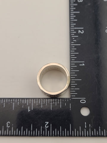 Vtg 1997 Tiffany & Co. 1837 Concave Wide Band Ring Sterling Silver 925  size 6.