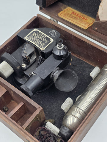 WWII US Army Air Corps A-10 Bubble Sextant Agfa Ansco Aircraft Navigation Case
