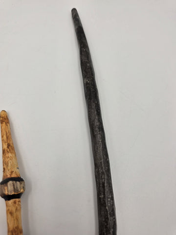 Set Of 2 Rare One Of A Kind Handmade Wooden Magic Wand Fantasy Staff Cosplay.