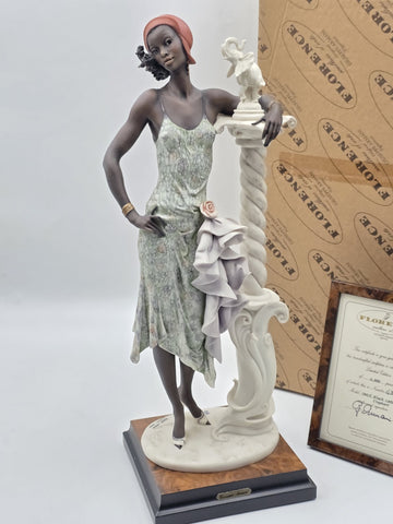 Giuseppe Armani Black Lady w Elephant 194/C Hand Signed LE 4393/5000 W COA & Box