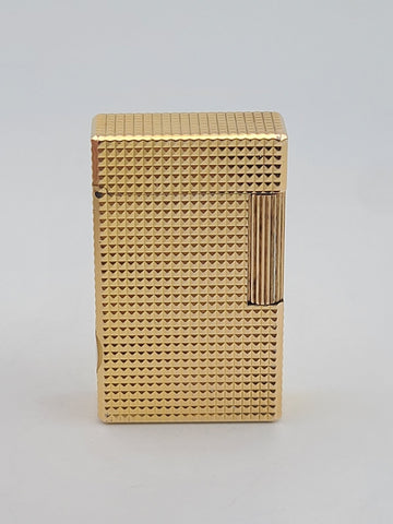 Vintage Collectible Authentic St Dupont 20 Micron Gold Plated Ligne 1 Lighter.