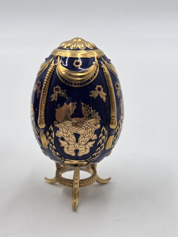 Set Of 4 Franklin Mint House of Faberge Jeweled Imperial Eggs Stands Boxed