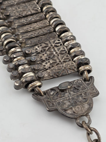 Vtg Ottoman Turkish Melmed V10 Para Metal Coin Bracelet Lobster Clasp Vintage