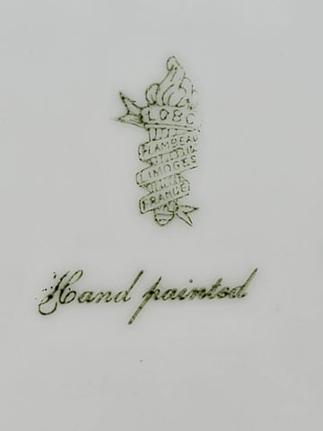 19th C LIMOGES FRANCE BIRD IN FLIGHT PLATE CHARGER HANDPAINTED ARTIST SIGNED