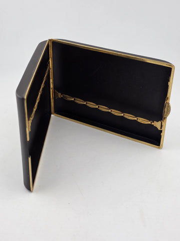 Antique AMITA Japanese Komai Damascene Mixed Metal Cigarette Case W Mount Fuji