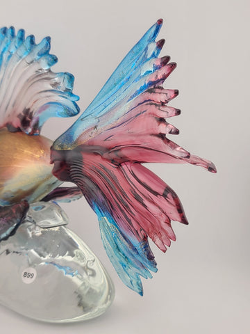 Rare Marco Guiman Venetian Aventurine Italian Art Glass Fish MINT Signed 480/500