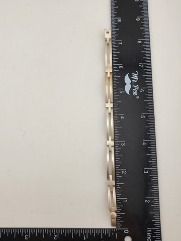 Vintage Bar Link Unisex Bracelet Sterling Silver 925 Bar. 7.5 Inch. 25 Grams.