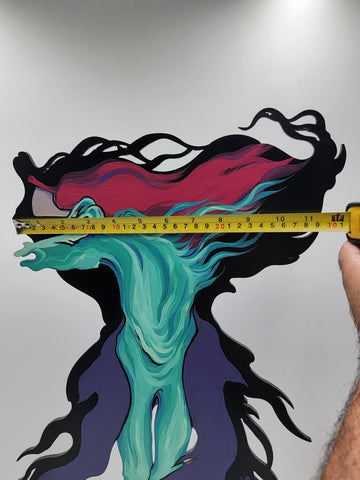 Rare Ltd Edition Bonnie Leibowitz Hand Painted Acrylic on Cast Iron 26/50. 24 In