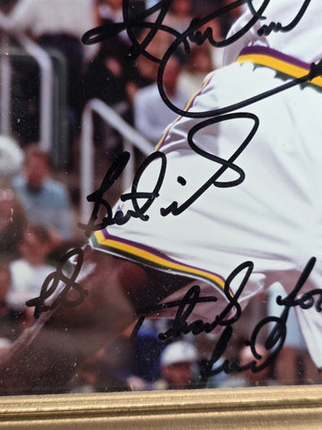 Karl Malone Signed 8x10 Photo Utah Jazz Dunk vs Pacers NBA HOF #32 Autograph