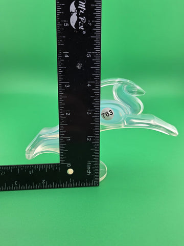 1930s Sabino France Signed Opalescent Leaping Gazelle Art Deco Glass Figurine