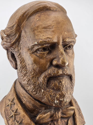 Vintage Collectibl Eric Kaposta 1999 Gen Robert E Lee Civil War Plaster Bust 12"