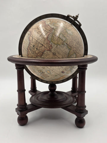 VTG Old World Zodiac Astrology Wooden Desktop 11” Globe w/ Stand -Made in Italy