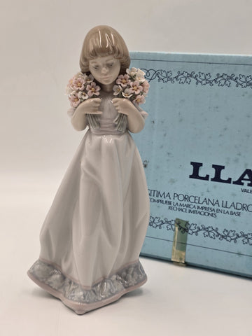 Lladró 7603 Spring Bouquet 1987 Limited Edition Collector's Society Piece w/Box