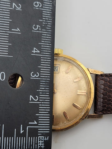 Vintage 1960's Zodiac Automatic Gold Plated Men's Wrist Watch. Runs great.