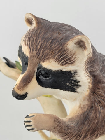 Vintage Cybis Raffles The Raccoon 7" Porcelain Figure Figurine. VG Cond.