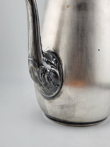 Antique Wm. Rogers & Son "Spring Flower" Silver Plated Tea/Coffee Pot.
