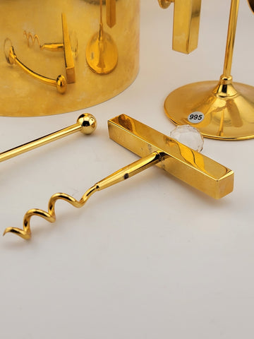 ViSet Of Valerio Albarello 24k Gold Electroplated Swarovski Crystal Cocktail Set