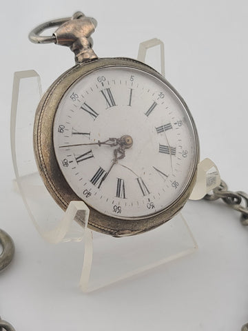 Antique 1880 French Cylinder Pocket Watch 10J “Cylindre Dix Rubis” Key Wind Read
