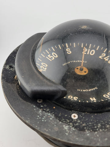 VINTAGE DANFORTH CONSTELLATION 6" MARINE BOAT HIGH SPEED COMPASS. UNTESTED.