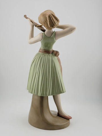RARE Vintage TENGRA Spain  Porcelain Violinist Figurine 10.5" tall  MINT Cond.