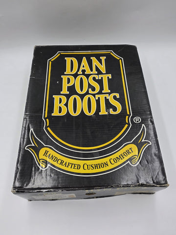 Vtg Dan Post Genuine Lizard Cowboy Boots Mens 9M Blue Denim Gray Exotic Western