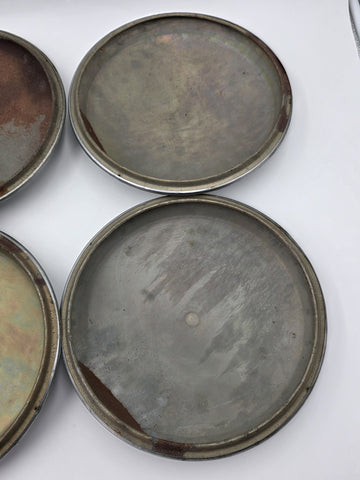 Vintage Buick Tri-Shield Dog Dish Poverty Hub Caps Set of 4 10" 1941-1960 OEM