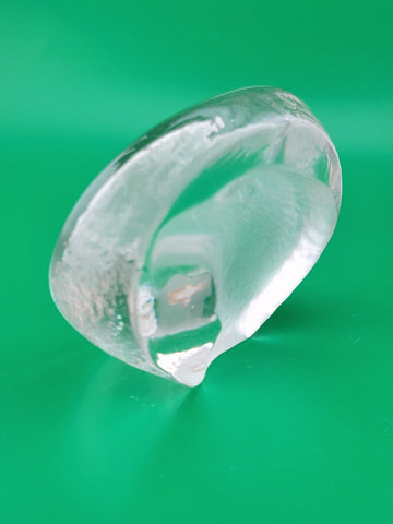 Rare Set Of 2 Mats Jonasson Fish And Bald Eagle MJ Sweden Art Glass Paperweights