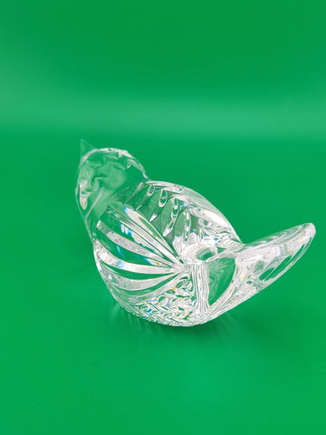 Vintage Waterford Crystal Bird Wren Sparrow Figurine Paperweight Made in Ireland