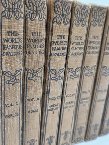 The World's Famous Orations 1906 Complete Vintage Set Vol. 1-10 by William Bryan