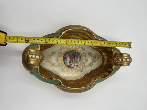 Gilded Le Mieux  China Gondola Bowl Hand Painted 24K Gold - Europe 1936-1939