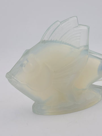 Vintage Sabino Opalescent Glass Fish Model Chabot 5023 Figurine 3.5" tall by 4.5