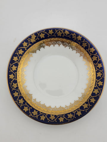 A J Co Czech Cobalt, Blue & Gold Demitasse  Hand Painted. Gold Plated. VG Cond.