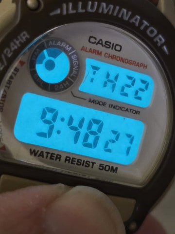 Vintage Casio W-87h Illuminator Digital Watch Men Grey Backlight 1536 W-87H