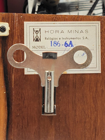 BEAUTIFUL ESKA WIND UP ESKA SHELF MANTEL CLOCK BRAZIL WESTMINSTER CHIMES. As-is.