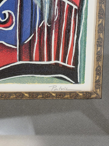 Pair Patricia Govezensky Signed Serigraph 65/375 Colorful Women Art Framed W COA